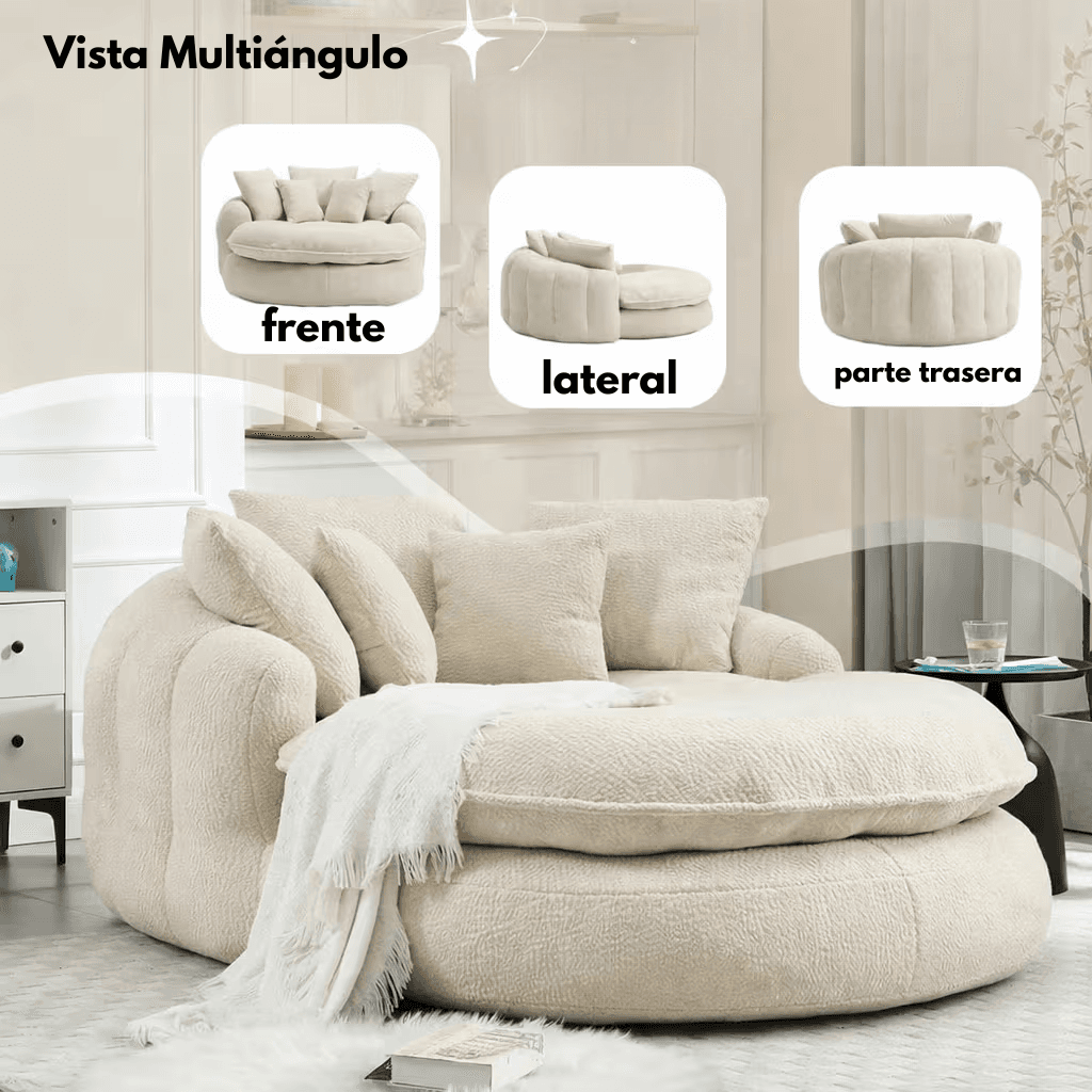 Sillón cocoon de chenilla - Hogar | Veloria