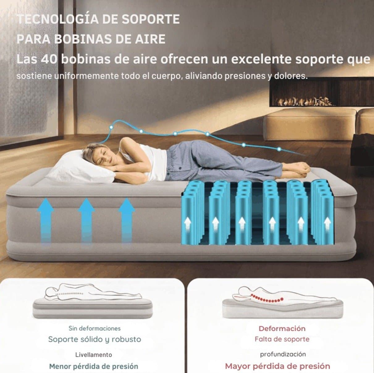 Colchón inflable doble confort - 3