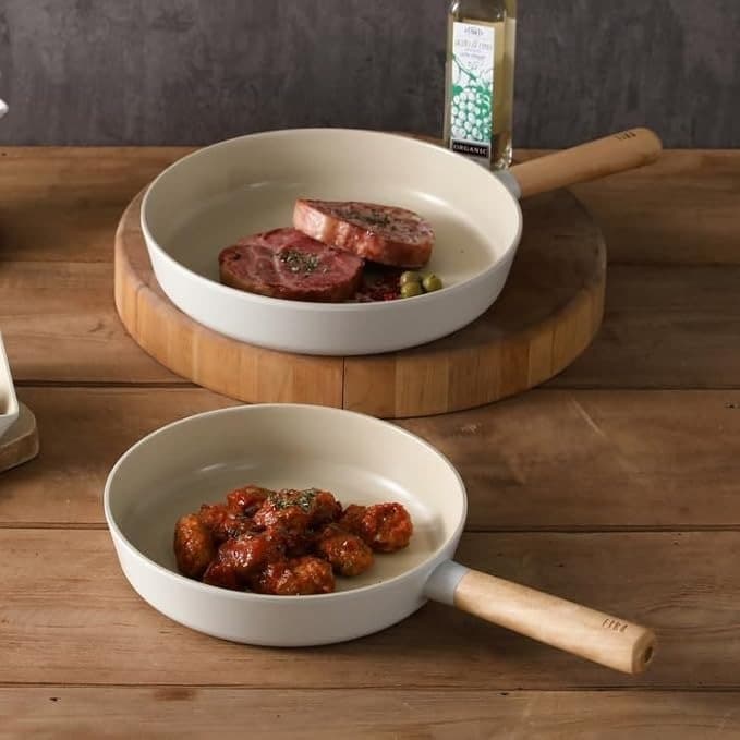 Juego de cacerolas y sartenes con revestimiento antiadherente de cerámica saludable, 11 piezas para inducción - 4